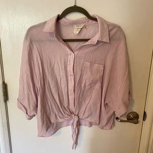 Purple Lightweight Cropped Button Up Style Rack Size L